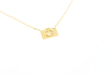 gold plated camera necklace